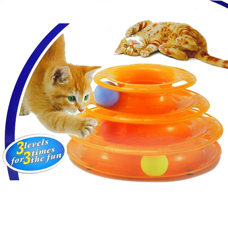 3 tier ball cat toy