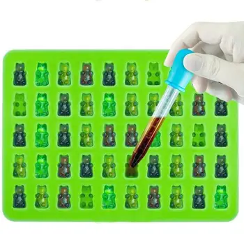 

Fashion Cake Tools Mold 1 Set 50 Cavity Silicone Gummy Bear Chocolate Candy Maker Ice Cube Tray Jelly Molds