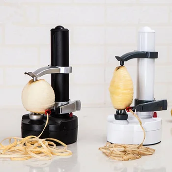 

1PC New Electric Spiral Apple Peeler Cutter Slicer Fruit Potato Peeling Automatic Battery Operated Machine with Charger Eu Plug
