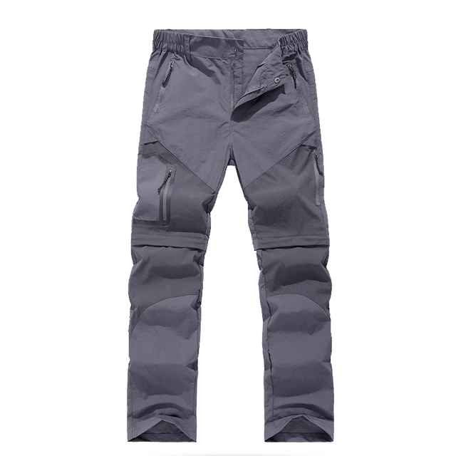 Men Quick Dry Wicking Detachable Zip Off Leg Trousers Outdoor