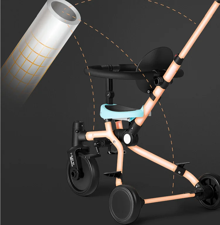 Многофункциональная легкая прогулочная коляска, двусторонняя коляска для детей, складной трехколесный велосипед