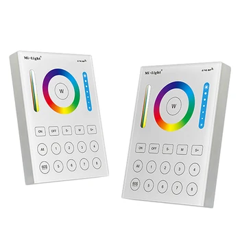 

New Mi Light B8 8 Zone RF2.4G Controller Led Smart Touch Panel Remote Controller Wall-mounted Wireless RGB+CCT Adjustable Color