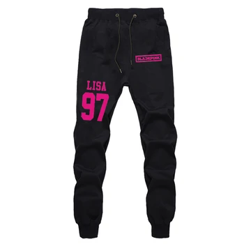 

BLACKPINK 97 Lisa Pants Students Jogger Fitness Long Trousers Summer New Sports Beach Pants Cotton Sweat Breathable Gym Pants
