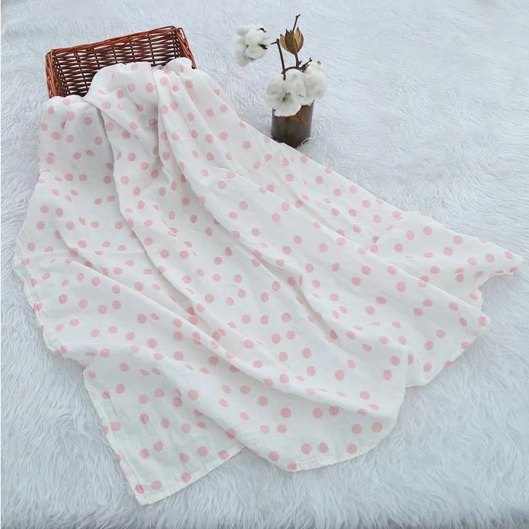 Высокая плотность пеленание детское одеяло шарф муслин Марля детские вещи для новорожденных Детское одеяло коляска одеяло веха одеяло - Цвет: 5