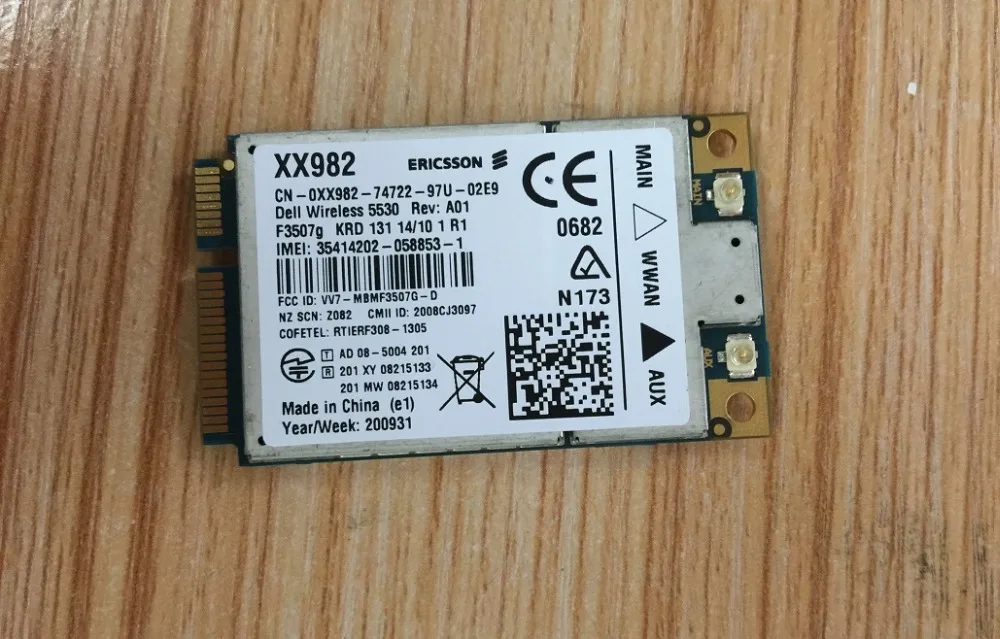 Беспроводная карта SSEA для Dell 5530 Eircsson F3507G 3G GPS HSPA WWAN MINI PCI-E Latitude E4200 E5400 E6400 |