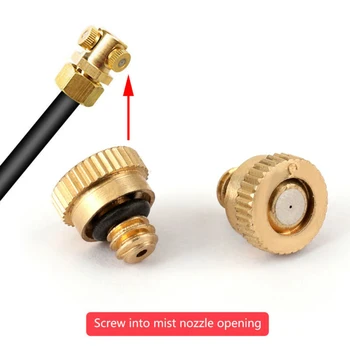 

20Pcs Brass Misting Nozzles Water Mister Sprinkle For Cooling System 0.012" 10/24 Threads Misting Nozzles 80-145Ml/min Anti Leak