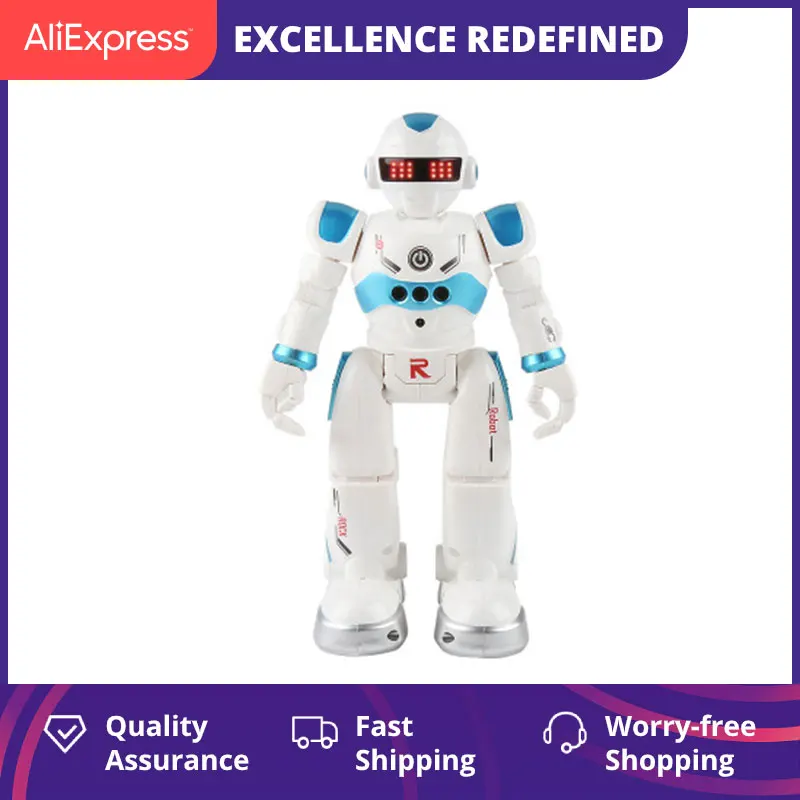 Robot de Control remoto multifunción para niños, juguete RC con carga USB, para cantar baile, figuras de acción, Sensor de gestos