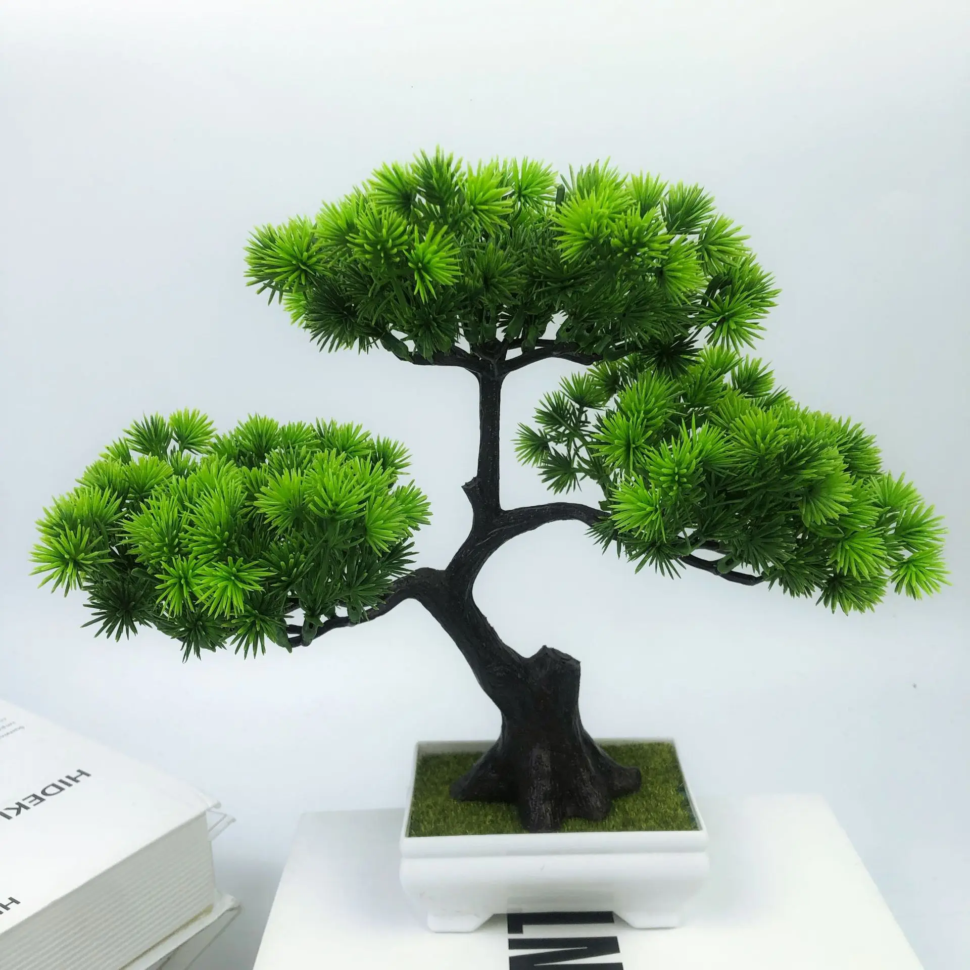 34 см 4 вилки имитация богатых деревьев Горшечное растение Искусственные цветы