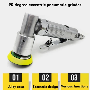 

Professional 2-Inch Mini Air Polishing Polisher with 2-inch Sponge Plate 90 ° Eccentric Pneumatic Tool for Auto Body Work