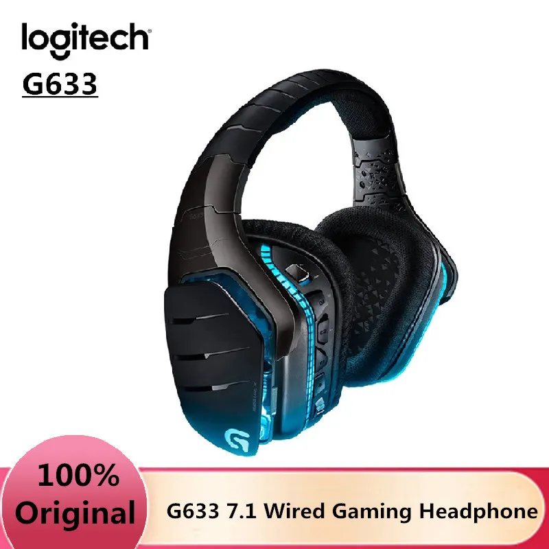 Оригинальные Проводные Игровые наушники Logitech G633 7 1 гарнитура с микрофоном и