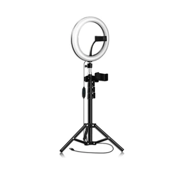 

NEW-10 inch Ring Light with Bluetooth Remote and 0.5M Tripod Stand LED Fill Light for YouTube/Video/Live Streaming