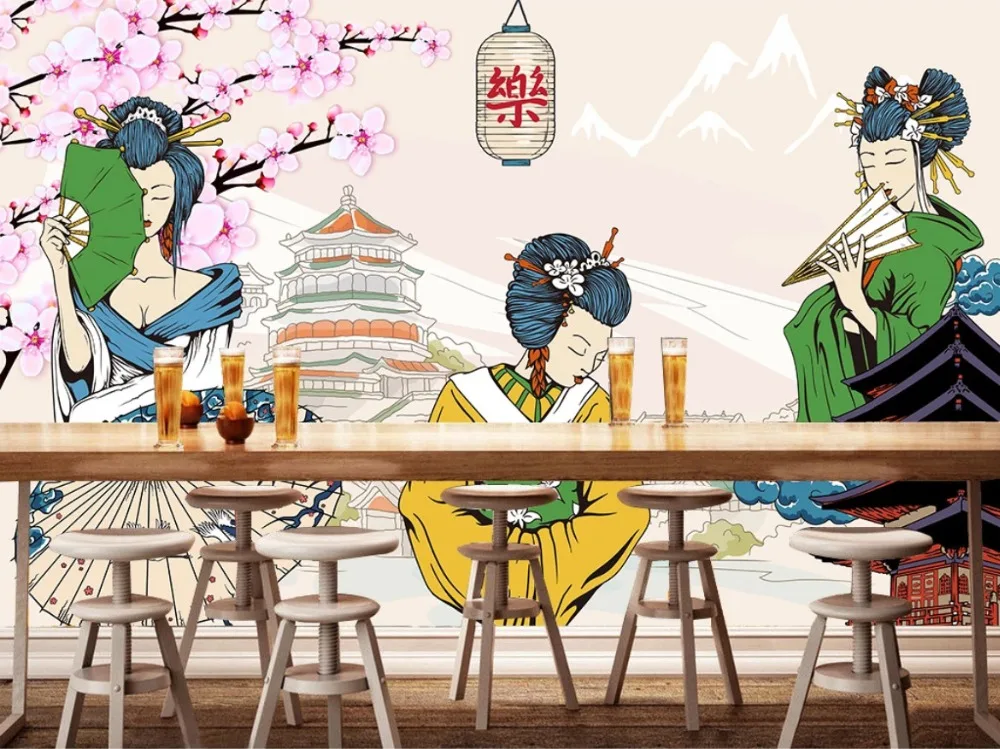 parede japonês restaurante clássico ferramentas fundo papéis decoração da sua casa