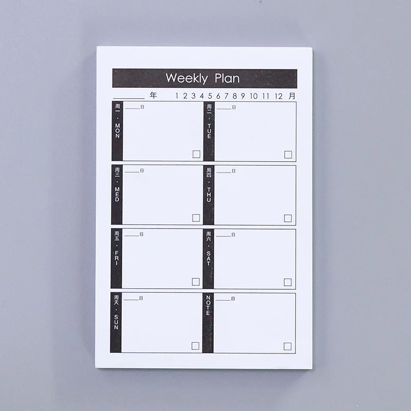 D Creative Study&Work Plan Kraft Paper Sticky Notes Post Memo Pad Kawaii Stationery Office Accessory School Supplies To Do List - Цвет: D