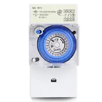 

SUL181H Mechanical Timer Switch 220V 16A 24H 8 Settings Manual/Auto Controller