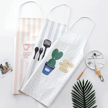 

Apron Nordic Style PU Cartoon Pattern Anti-fouling Bakery Kitchen Home Apron HY99