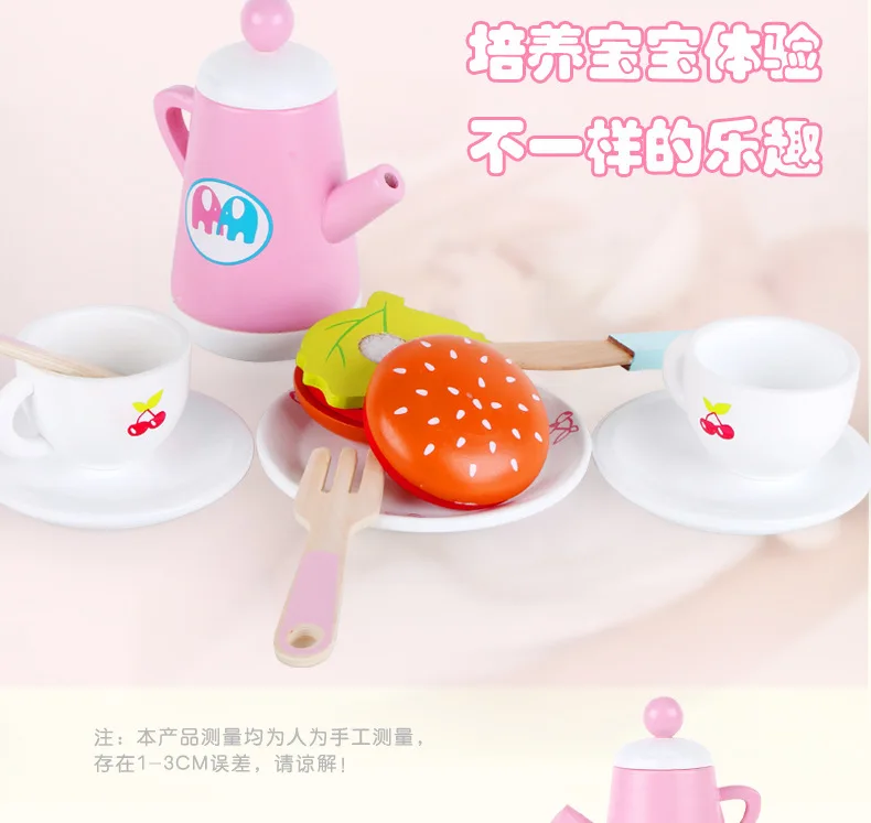 New Style Mini Model Toys GIRL'S Toy CoYer Pink Afternoon Tea Hamburg Set Play House Children