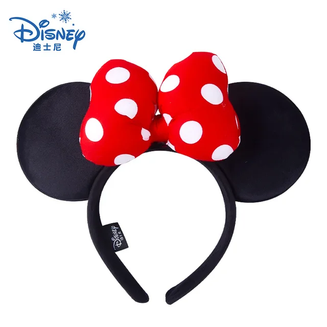 Disney Mickey Mouse Headband Bow Hair Minnie Mouse Ears Headband Cosplay Hair Accessories Pretend To Play Toys For Kids Gift 2