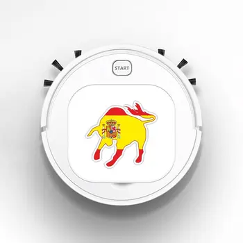 

Robot Vacuum Cleaner Intelligent Automatic Mopping Clean Robot for Hard Floor Carpet Personality Spain Flag On Taurus Body