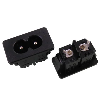 

5Pcs AC 250V 2.5A IEC320 C8 Male 2 Pins Power Inlet Socket Panel Embedded CZYC