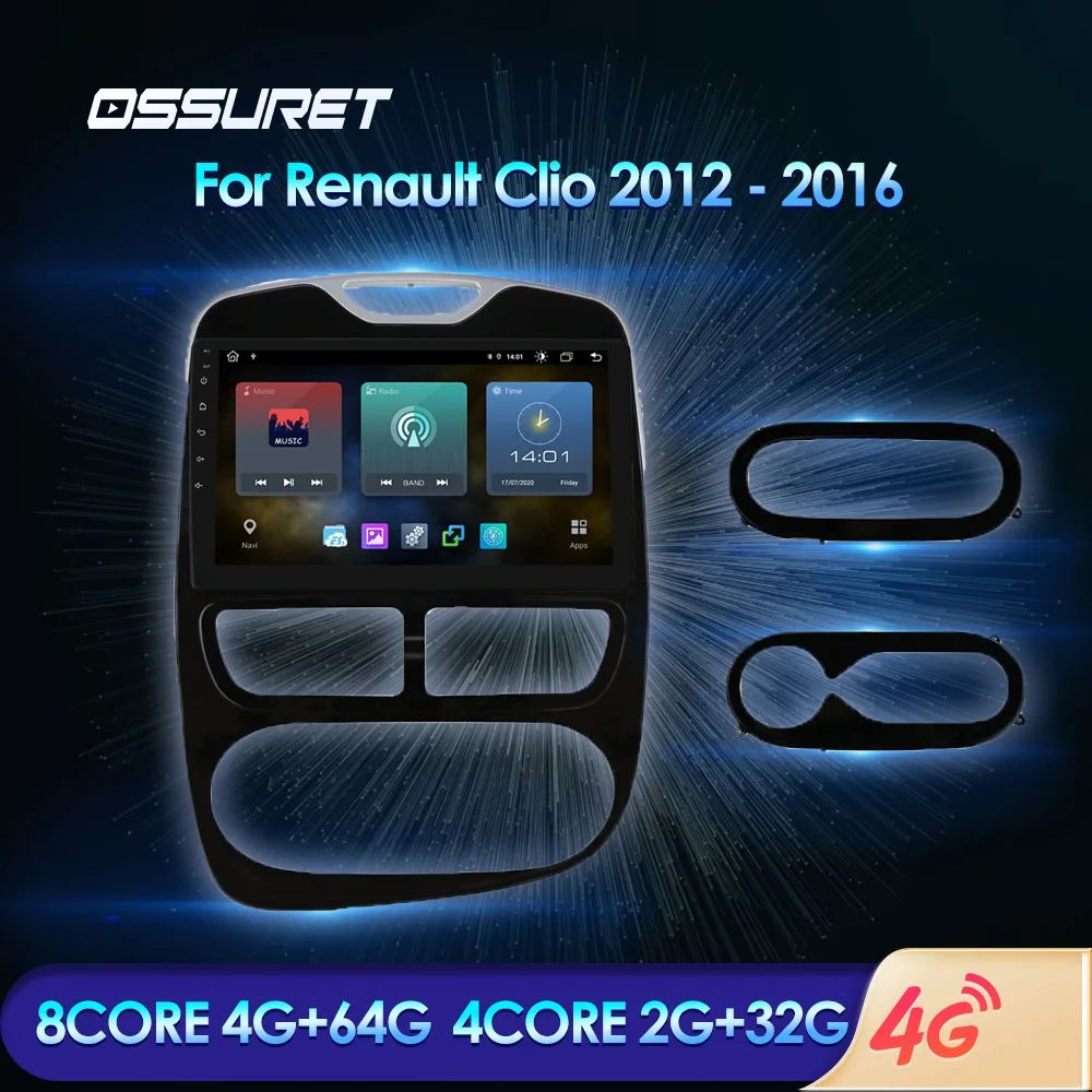 Автомагнитола OSSURET 2DIN Android для Renault Clio 2012-2016 автомобильный аудиоплеер видео USB