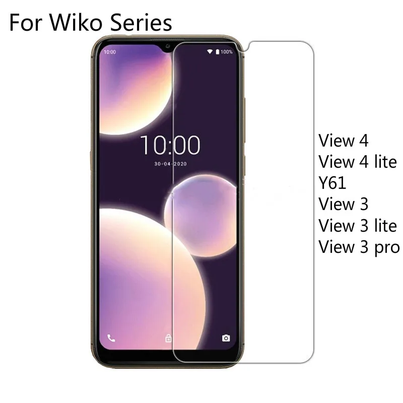 2 Pieces Tempered Glass Case for Wiko View 4 Lite View 4 Y61 Screen Protector For Wiko View 3 Lite Pro Protective Film Glass