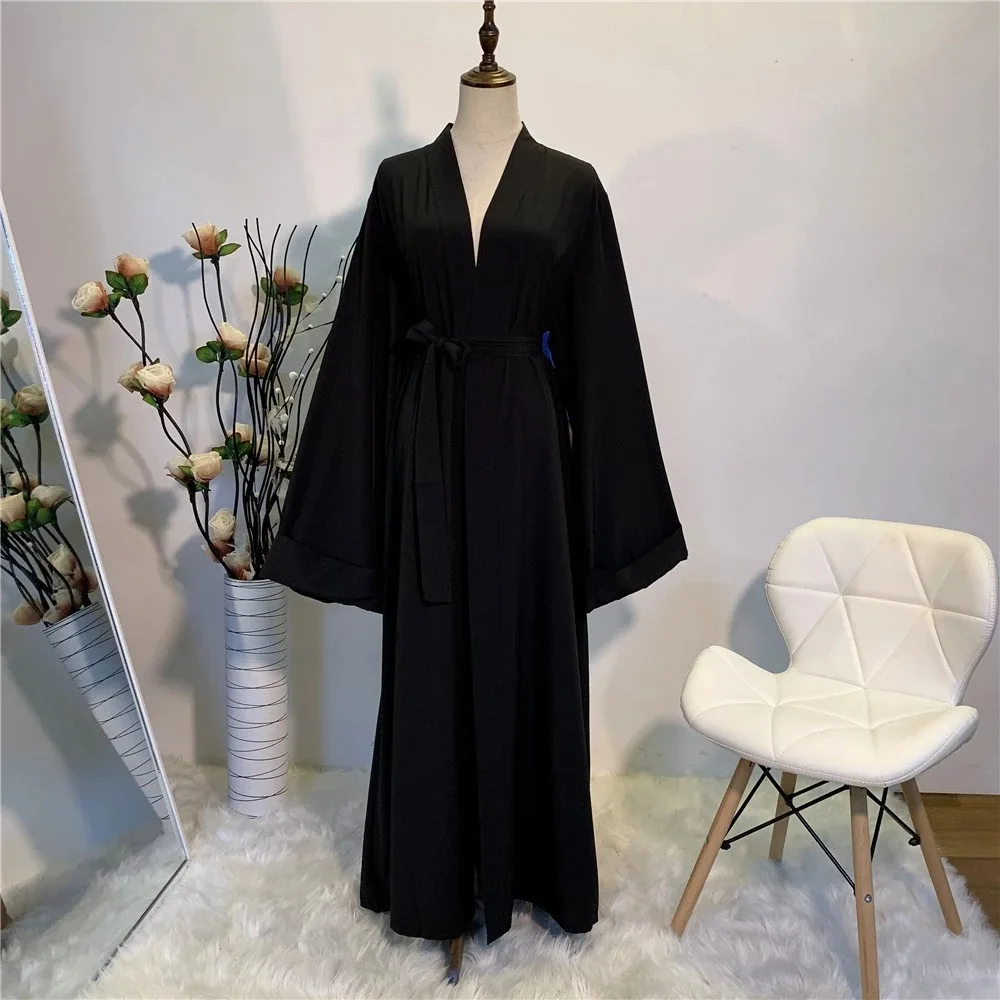 Элегантное мусульманское Открытое платье abaya Макси кардиган кимоно для вечеринок длинные халаты Jubah Ближний Восток Eid Рамадан Арабский исламский