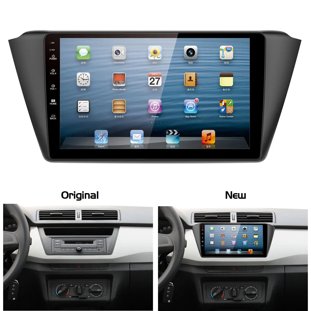 Clearance Auto Stereo Bluetooth DVD MP3 Central Car Multimidia Player GPS Navigation for Volkswagen Skoda Superb Rear View Camera Monitor 2