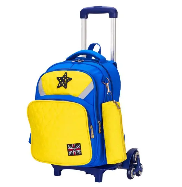 School bags wheels Boy's Trolley School backpack wheeled backpack for School Trolley bag On