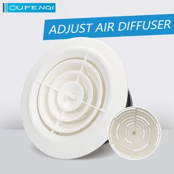 

OUFENQI Ventilation Round Air Vent ABS Louver Cover plastic diffuser round ceiling adjustable