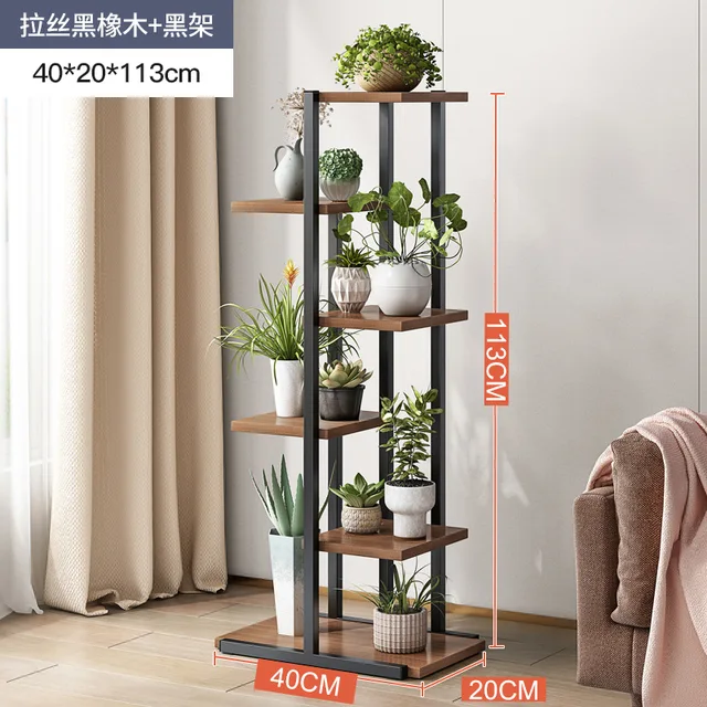 Six-layer Plant Stand Iron Flower Pot Holder Shelves Planter Rack Storage Organizer Display for Indoor Garden Balcony 3