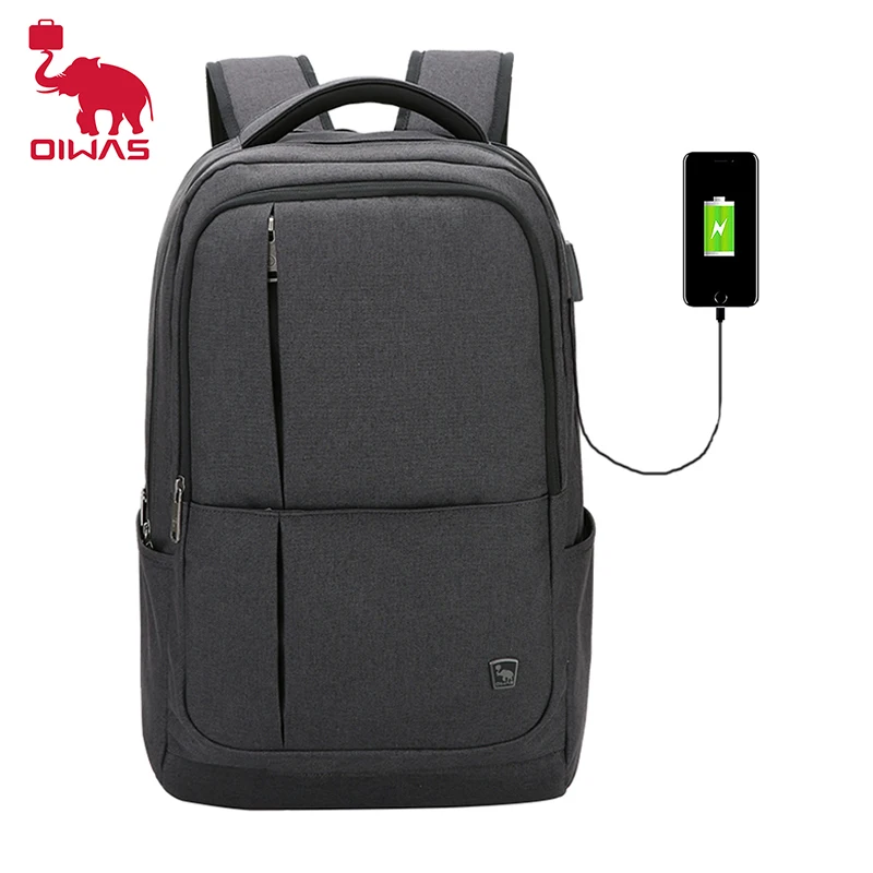 Laptop Backpack Bookbag Usb-Charging Business Travel 17inch Women Teenage Oiwas Large-Capacity