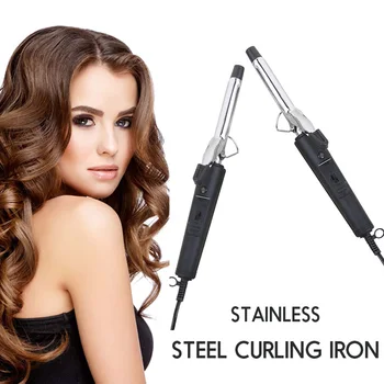 

Professional New Curling Iron EU Plug Hair Volume Curl Curling Make Iron Portable Stainless Steel Hair Curler Waver Maker