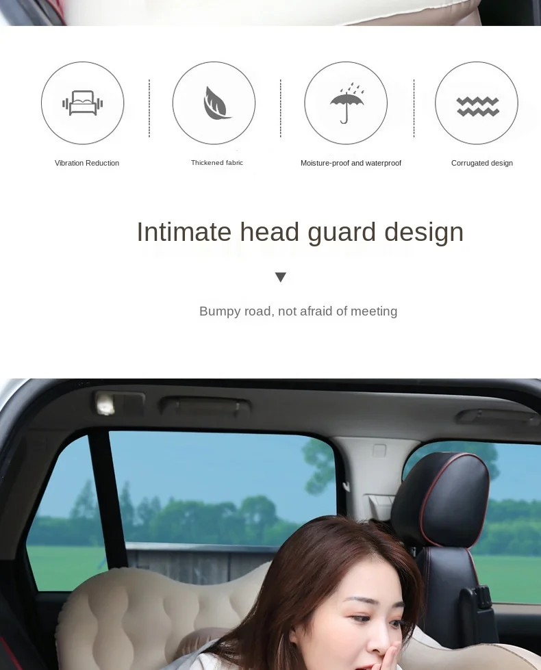 Description Picture 2 of itemMattress In Car-mounted Inflatable Bed Travel Bed Car Trunk Mattress Home Back Seat Rest