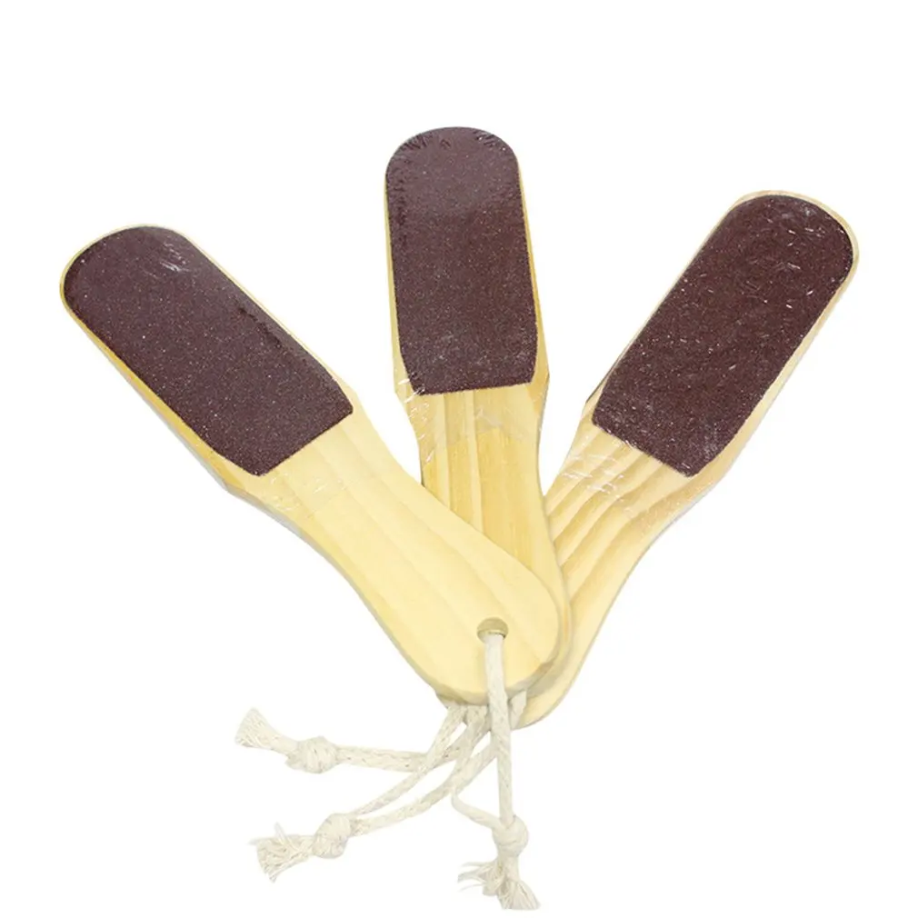 Foot Care Tools Wooden Double Sided Nail Art Rubbing Feet Foot Stone Exfoliating Grinding Setbacks Dead 5