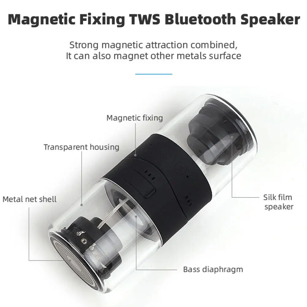 TWS мини беспроводной Bluetooth динамик 4 цвета светодиодный дыхательный свет мега бас стерео Соединительный динамик