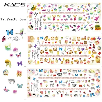 

3sheet/set HOT034-036 Water decal Nail Sticker Animal design nail sticker For nail accessories product
