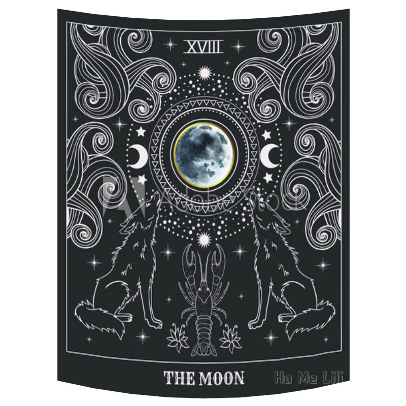 

Таро Луна астрологические звезды настенный подвесной гобелен от Ho Me Lili для украшения дома