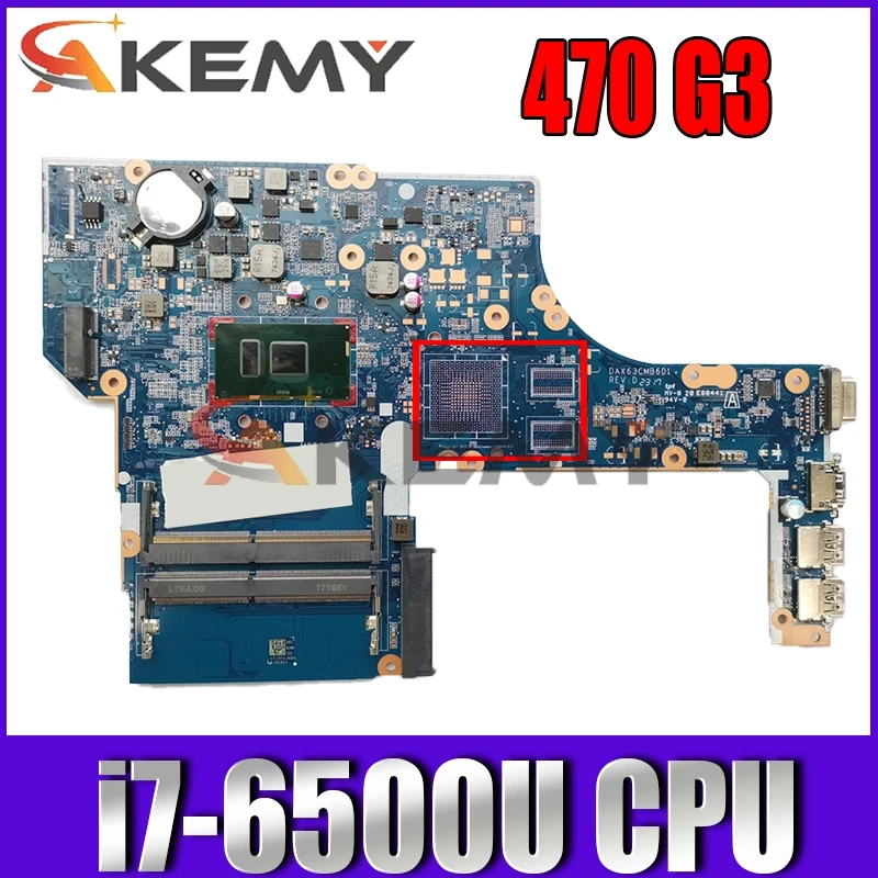US $197.06 For HP Probook 450 G3 470 G3 Laptop Motherboard DAX63CMB6C0 DAX63CMB6D1 CPU I76500U DDR4 855672601 855672501 100 test work