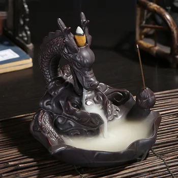 

2019 New Retro Handmade Porcelain Ceramic Backflow Incense Burner Buddhist Decoration Home Aromatherapy