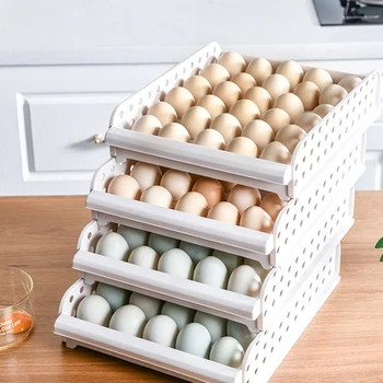 

Household Egg Storage Containers Drawer Tray Refrigerator Rack Home Kitchen Supplies