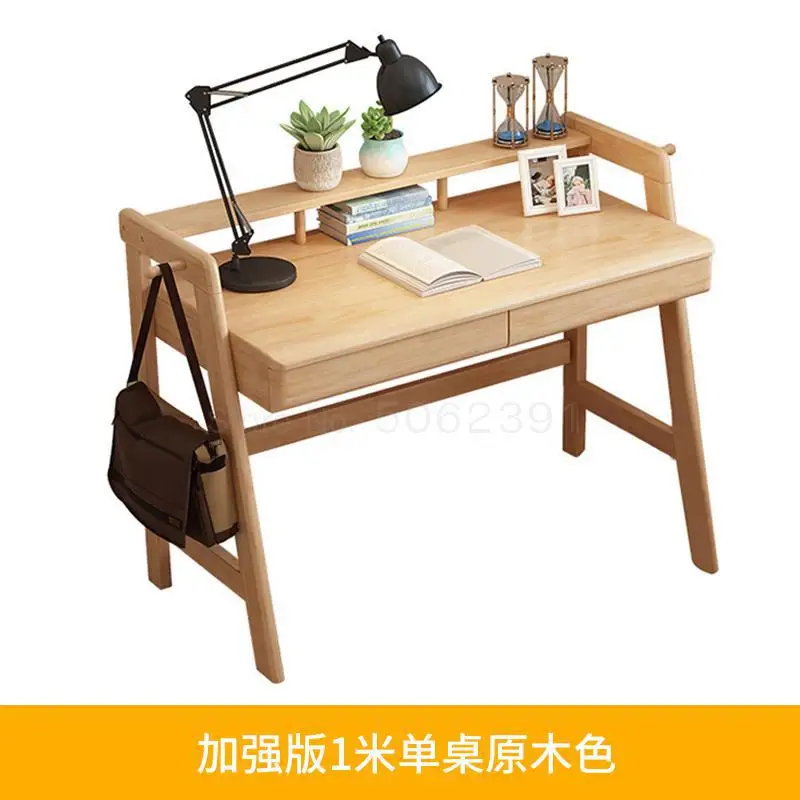 Деревянный стол простая домашняя спальня студенческий стол грецкого цвета настольный компьютерный стол - Цвет: Same as picture 1