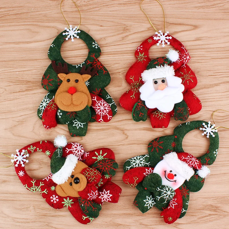 

2021 New Christmas Tree Accessories Pendant Christmas Doll Christmas Decoration Dancing Fabric Puppet Small Hanging Pendant Gift