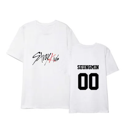 G Kpop/Комбинированная одежда для детей; Новинка; черно-белая свободная летняя футболка с короткими рукавами для студентов - Цвет: G