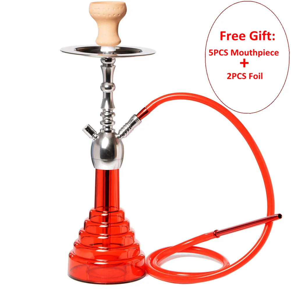 Светодиодный светильник, акриловая трубка для кальяна Chicha Narguile Completo Sheesha Waterpijp Boquilla Cachimba Sisha Nargile аксессуары - Цвет: Red