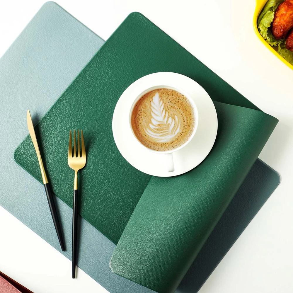 Creative Pu Leather Placemat Table Mat For Dining Table Dish Plate Mat Pad Coasters Kitchen Pot Pan Mat Bowl Pad Stand Hot Mats Pads Aliexpress