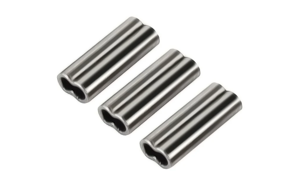 50 Stücke Doppel Kupfer Angeln Rohr Angeln Draht Rohr ​ Crimphülsen Connector Angelzubehör – Detail 5