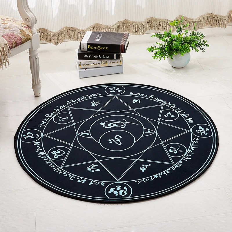 Round carpet cartoon children's blanket living room bedroom room bedside bed coffee table hanging basket computer chair mat - Цвет: 13