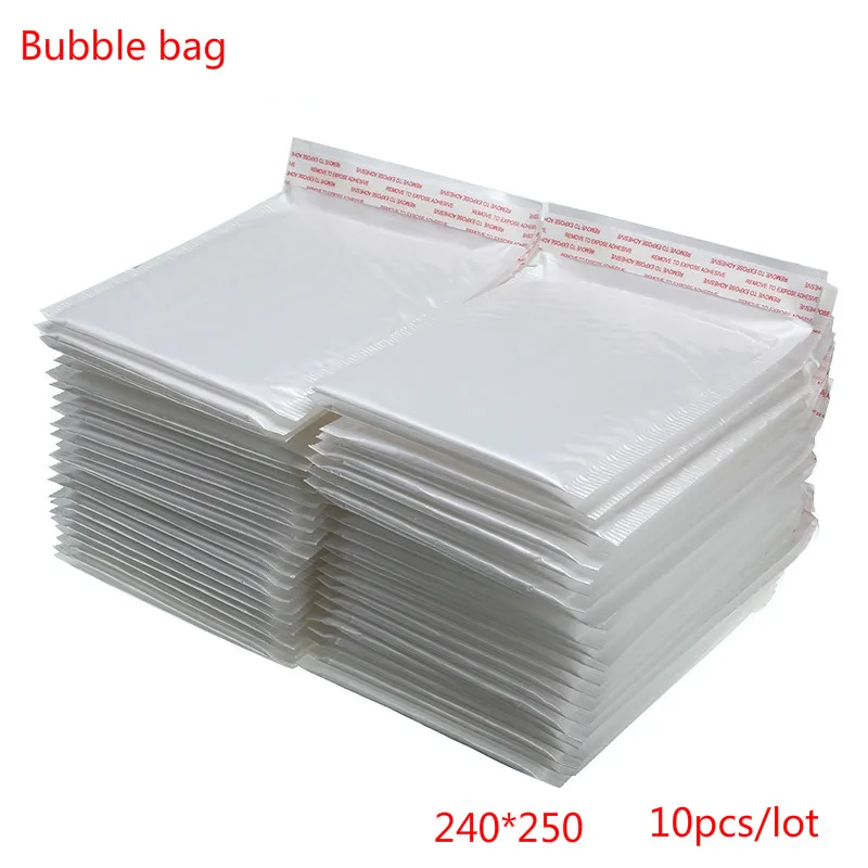 

240x250mm 10/20/30/50 PCS/Lot White Foam Bubble Envelopes Bags Mailers Padded Shipping Envelope With Bubble Mailing Bag