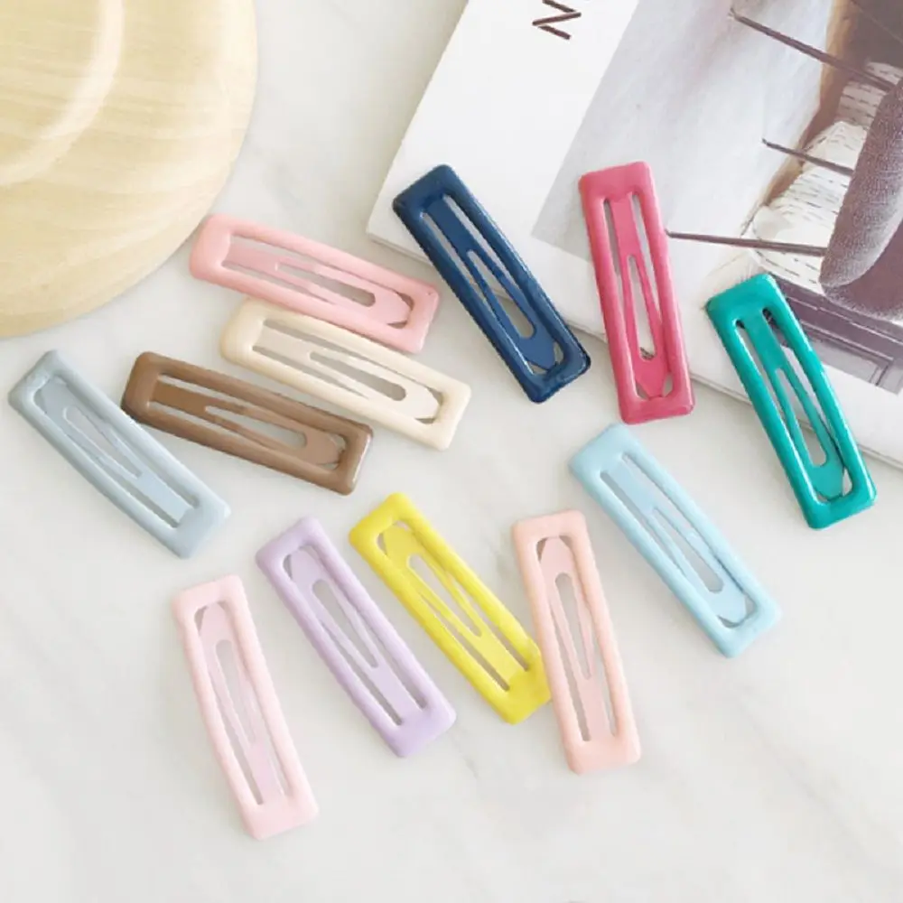 Cute Glitter Hairpins Snap Hair Clip for Girls Hair Pins Unique Women's Gift BB Hair Clip Candy Color Hair Accessories Dropship