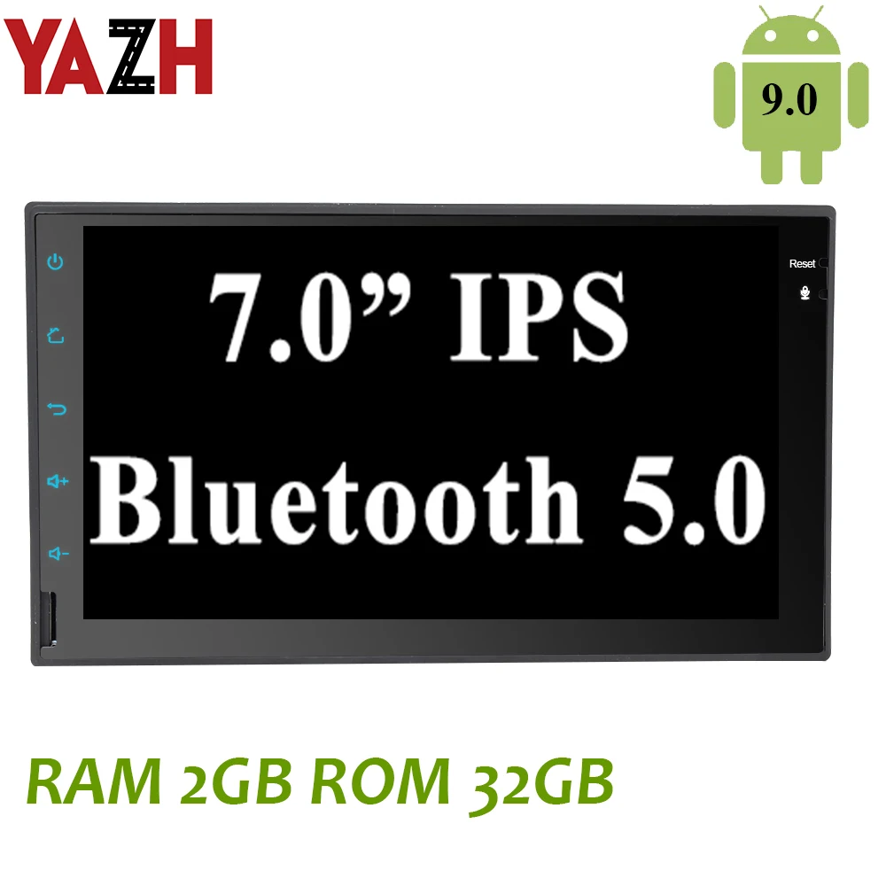 YAZH Android 9 0 радио GPS навигация для 7 дюймов IPS видео дисплей с 1024*600 HD 4K видео/Carplay/Авто